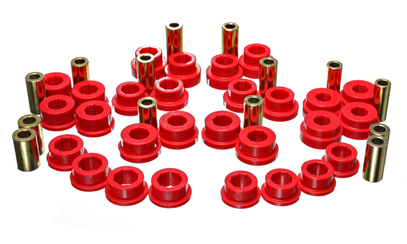 Scion FR S Control Arm Bushing Set - Front + Rear - Energy Suspension - Performance Polyurethane - Red - 2013